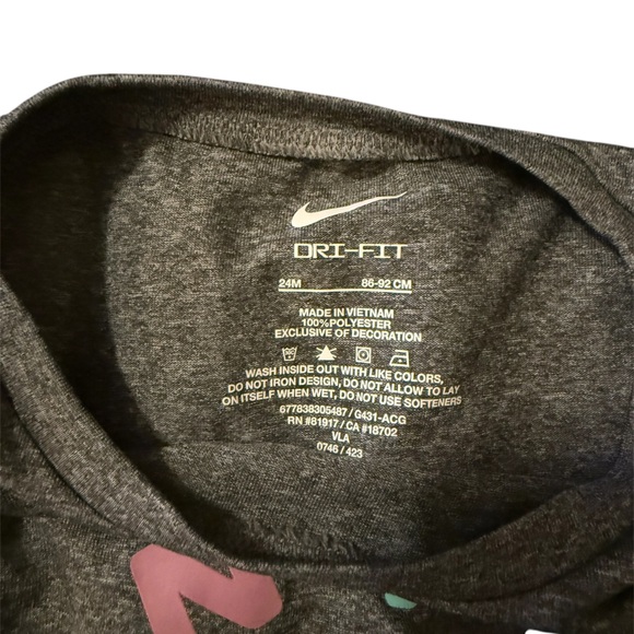 Nike Gray and Pink Kids Matching Set - Picture 4 of 8